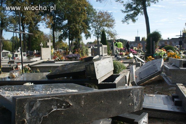 Dla zabicia nudy zniszczyli ponad 50 nagrobk�w 