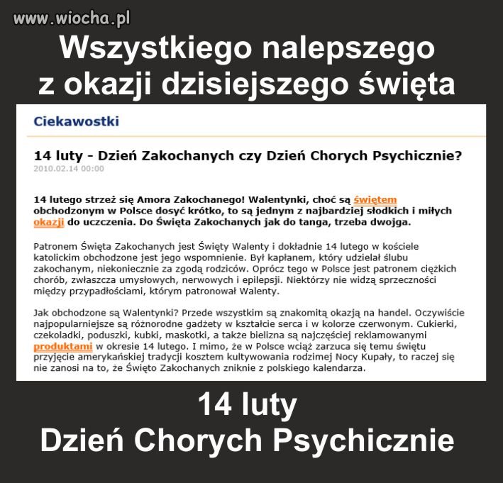 14 Luty - Dzień Chorych Psychicznie - Wiocha.pl Absurd 1325491